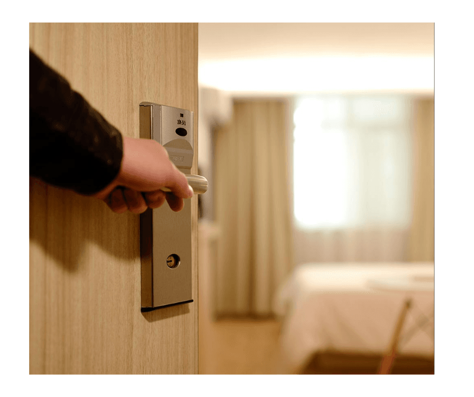 ENTERING A HOTEL ROOM